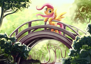 Fluttershy at the Golden Gate Park by Adlynh
