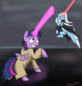 HORN LIGHTSABER BATTLE by Snapai