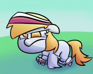 Derpy training for the Equestrian Games by Captain64
