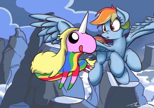 Rainbow Dash and Lady Rainicorn by ChuckyBB